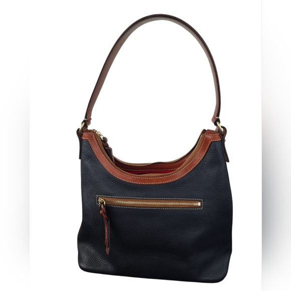 ✨️LIKE NEW✨️: DOONEY & BOURKE NAVY-BLUE & COGNAC Leather Shoulder Bag - Picture 11 of 11